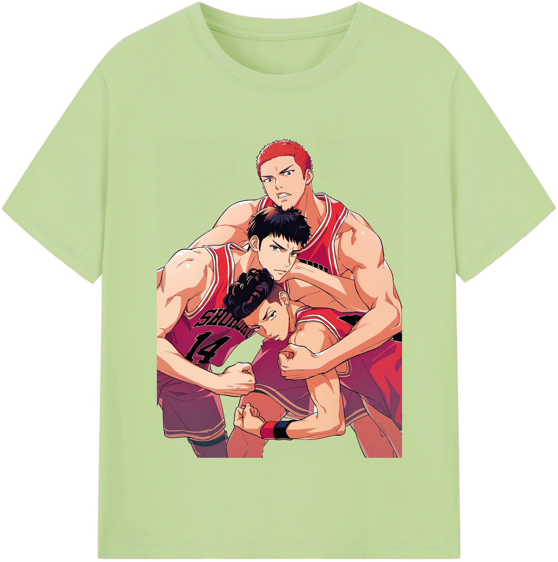 SLAM DUNK／スラムダンク 綿100％半袖Tシャツ（フロントプリント）